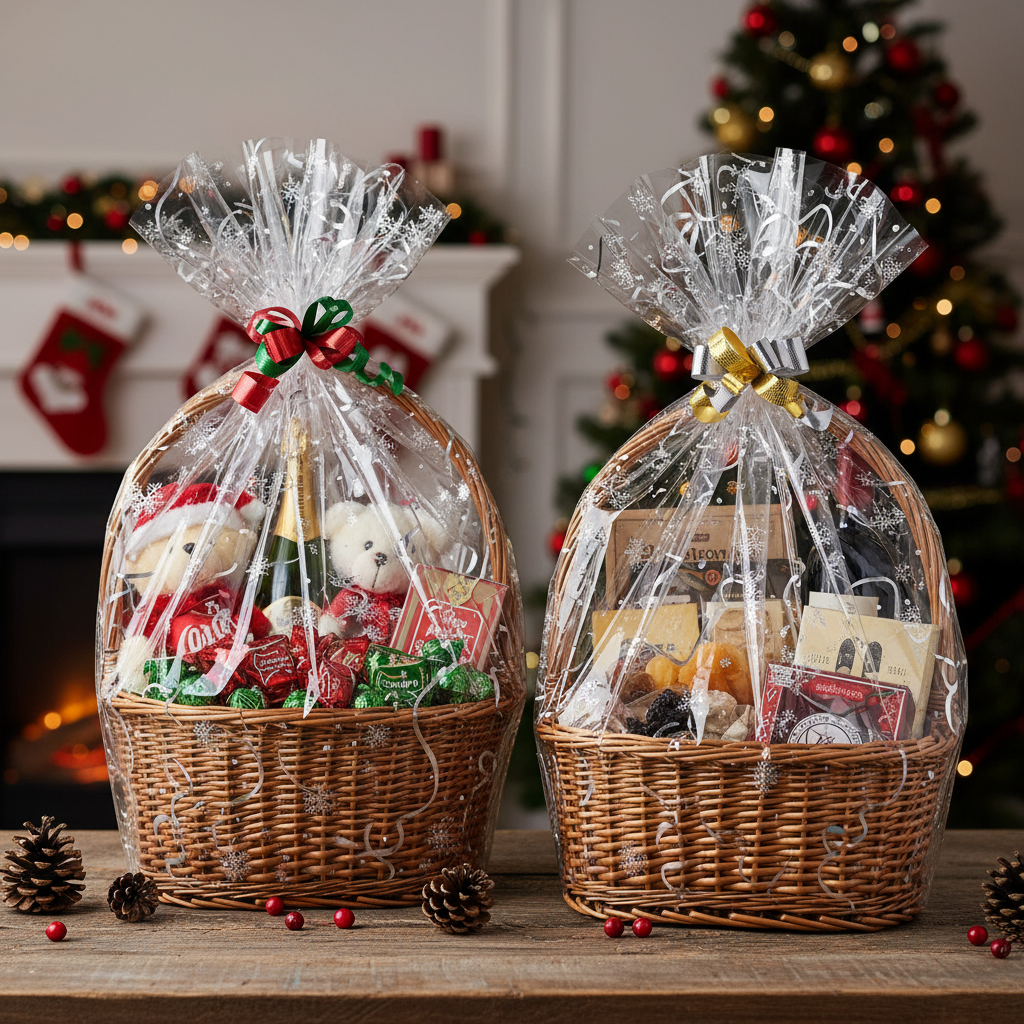 Pvc Wrap Film For Holiday Gift Baskets And Hampers